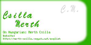 csilla merth business card